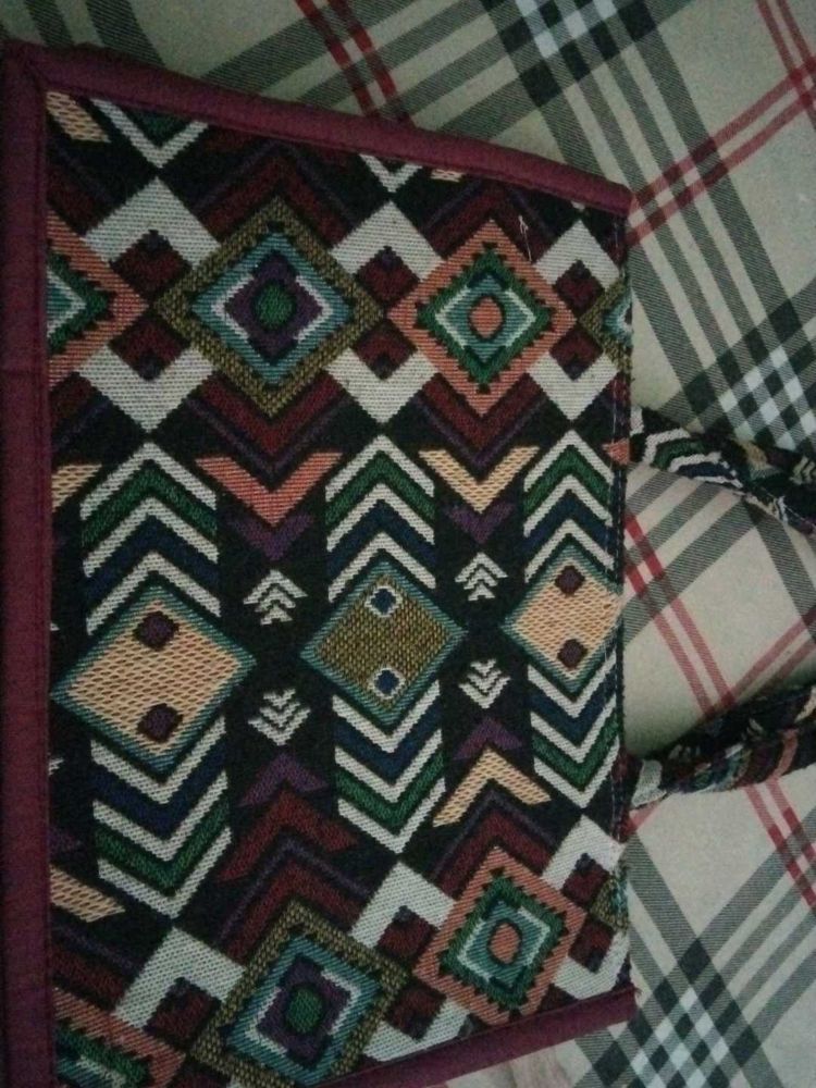Unique Geometric Pattern Handbag