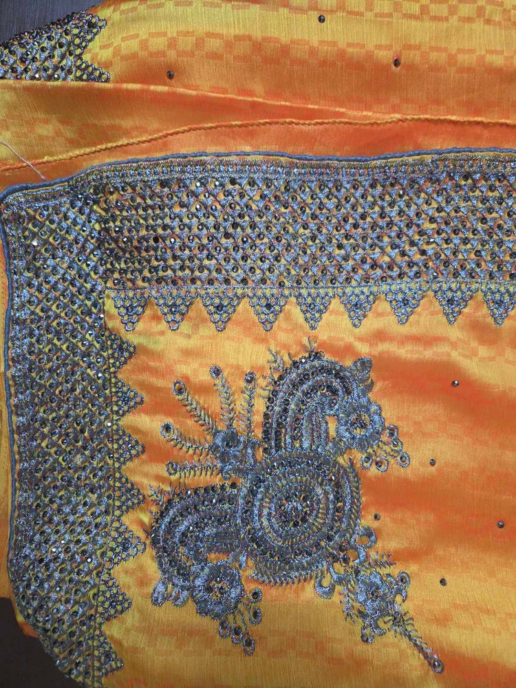 Exquisite Yellowish Embellished Saree