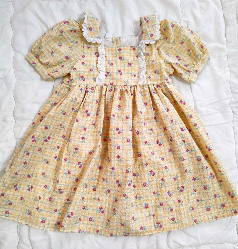 Bumper offer❗Floral Checkered Dress