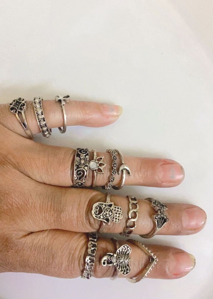 Set of 13 Stackable Rings