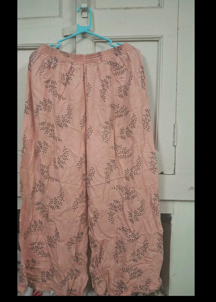 Peach Floral Palazzos