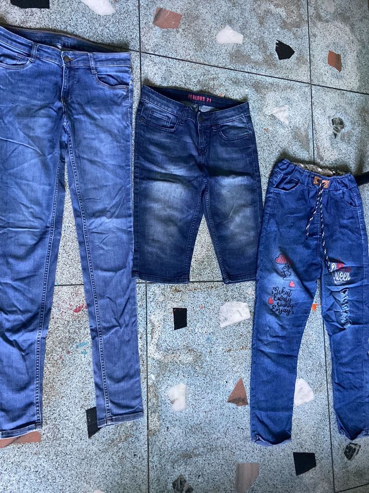 3 Pairs Of Denims For girls