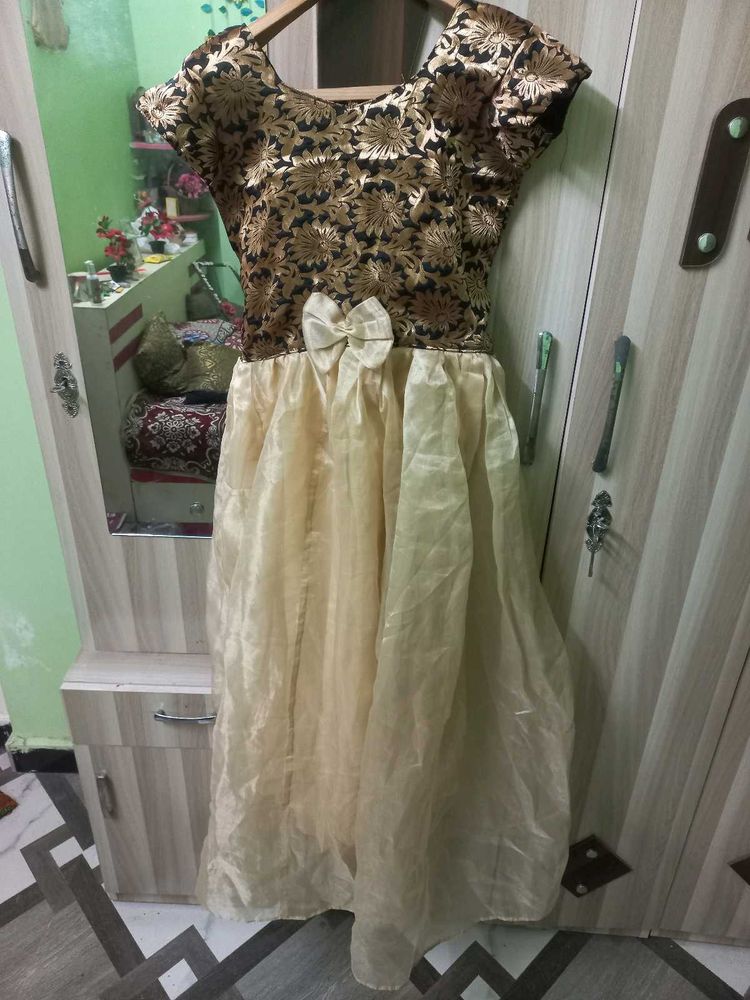 Gold &amp; Cream Special Occasion Dress