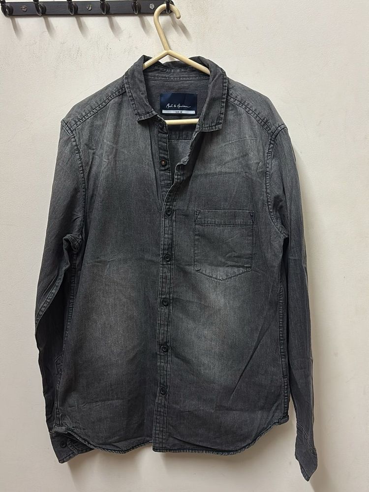 Mast and harbour Grey Denim Shirt