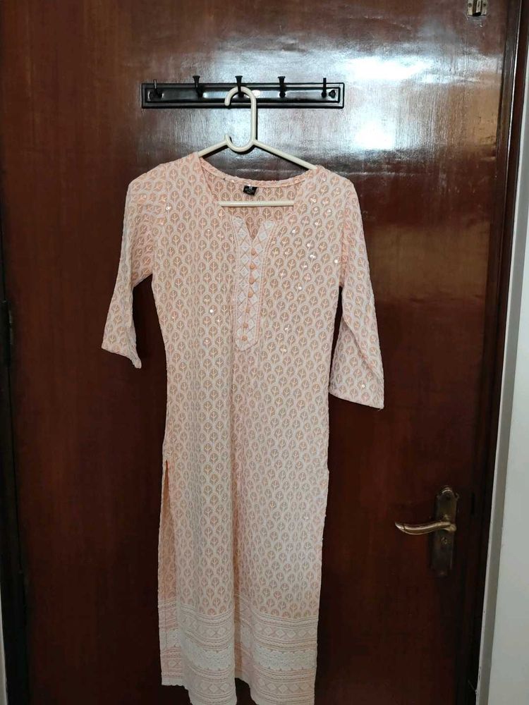 Chikankari Suit With Sequin Work