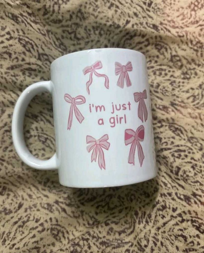 Cute Bow "I'm Just A Girl" Mug