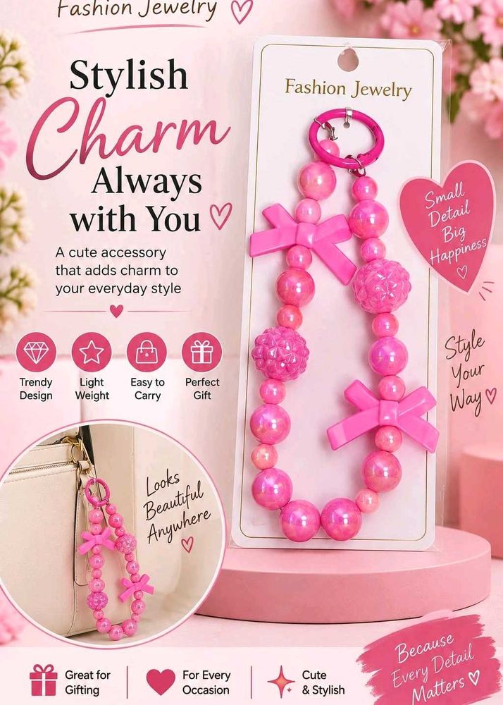 Charming Beaded mobile/bag charm