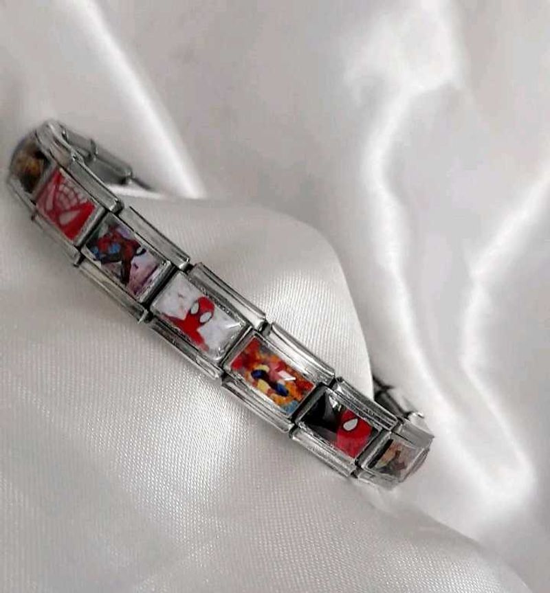 Spiderman Themed italian Charm Bracelet