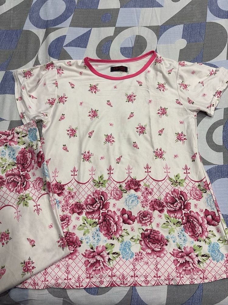 Floral Print Pajama Set