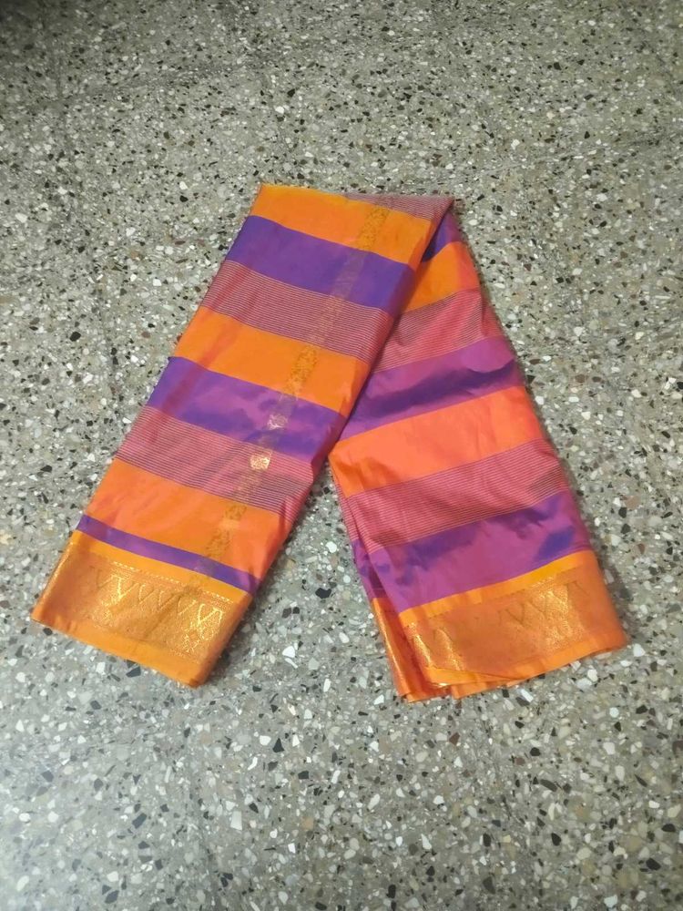 Price dropped Vibrant Striped Saree with blouse