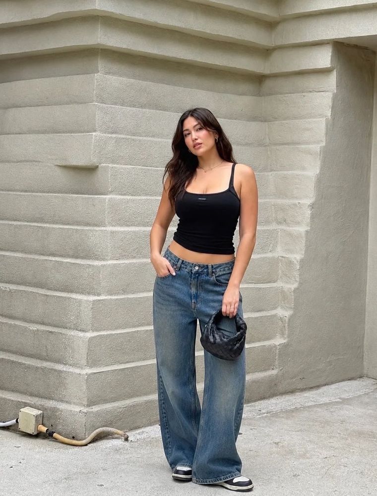Zara copy Stylish Wide Leg Blue Denim Jeans