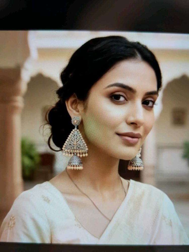 Stunning Triangle Jhumka Earrings