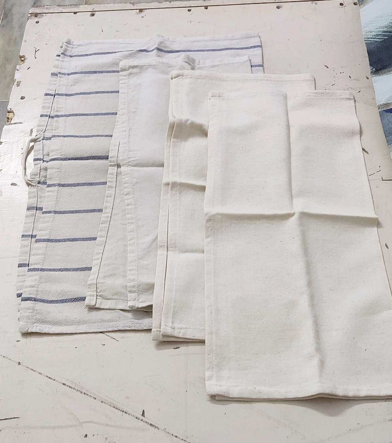 Set of 4 New Cotton Kitchen Towels