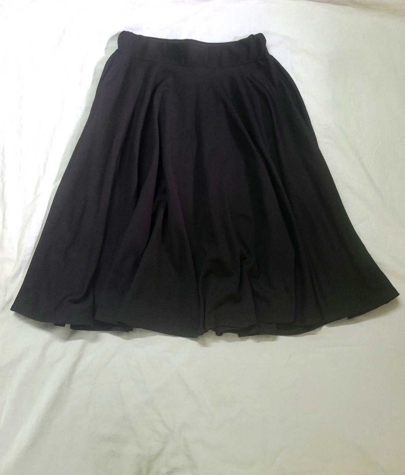 Black Flared Skirt
