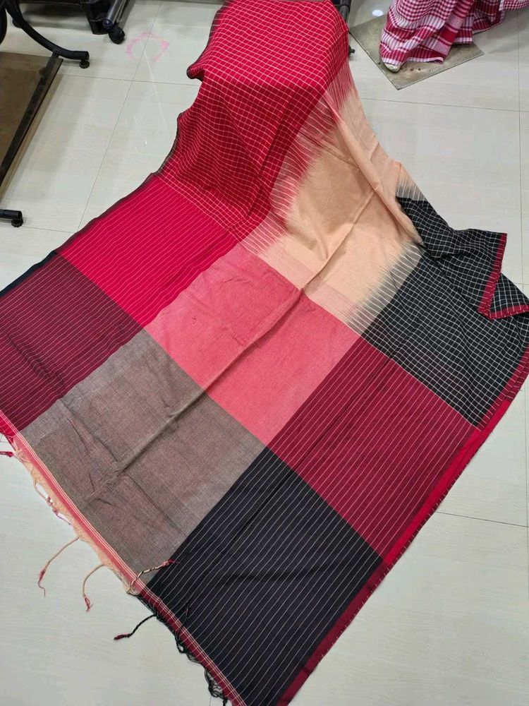 BRAND NEW COTTON HANDLOOM SAREE WITH BP
