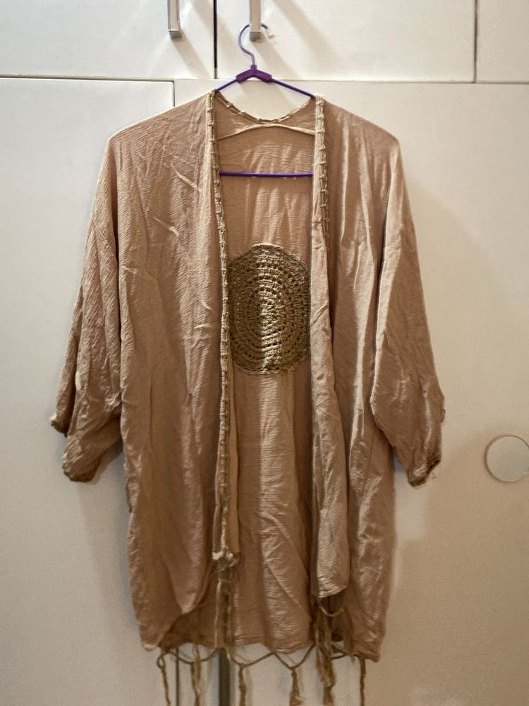 Boho Crochet Kimono Cardigan