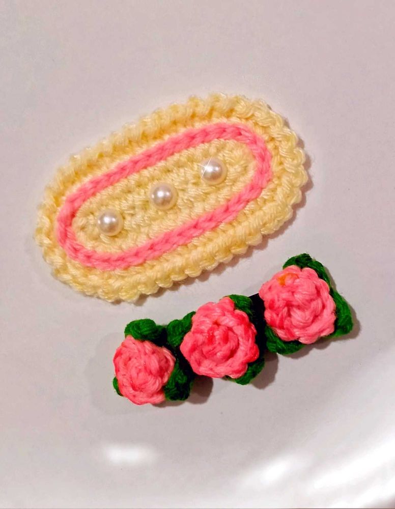 Crocheted Hair Clip