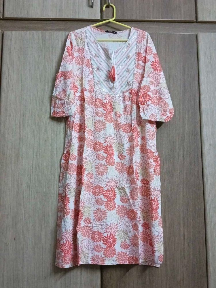 Women's Floral Print Kurta lengty 41