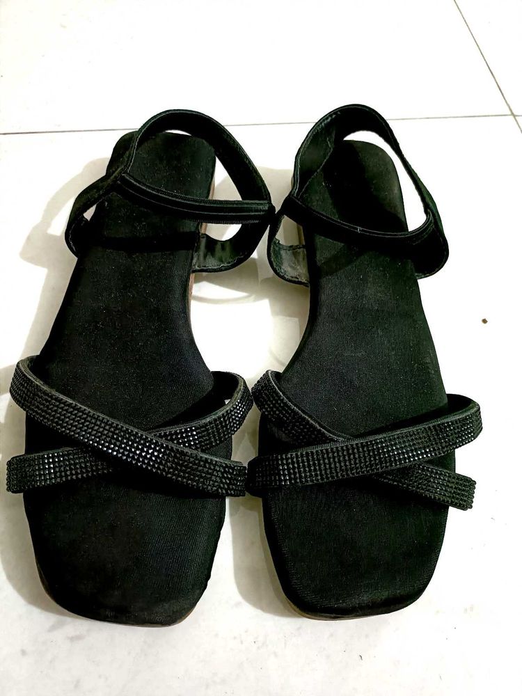 Black Strappy Sandals