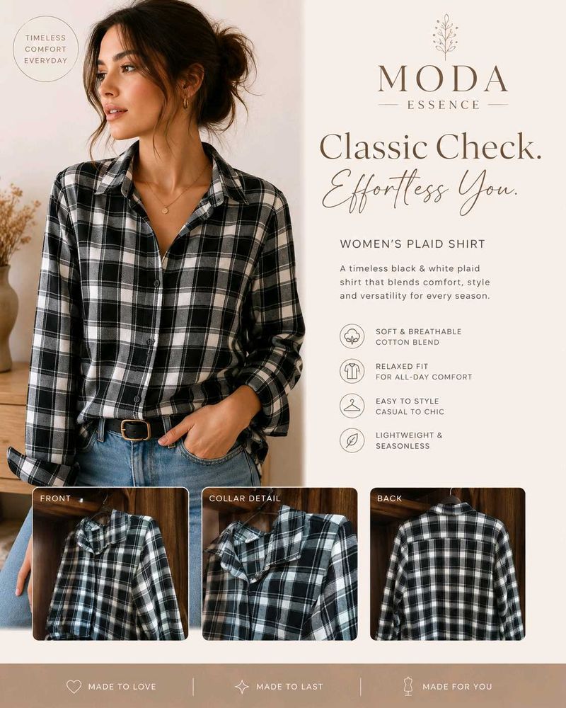 Classic Check Plaid Shirt
