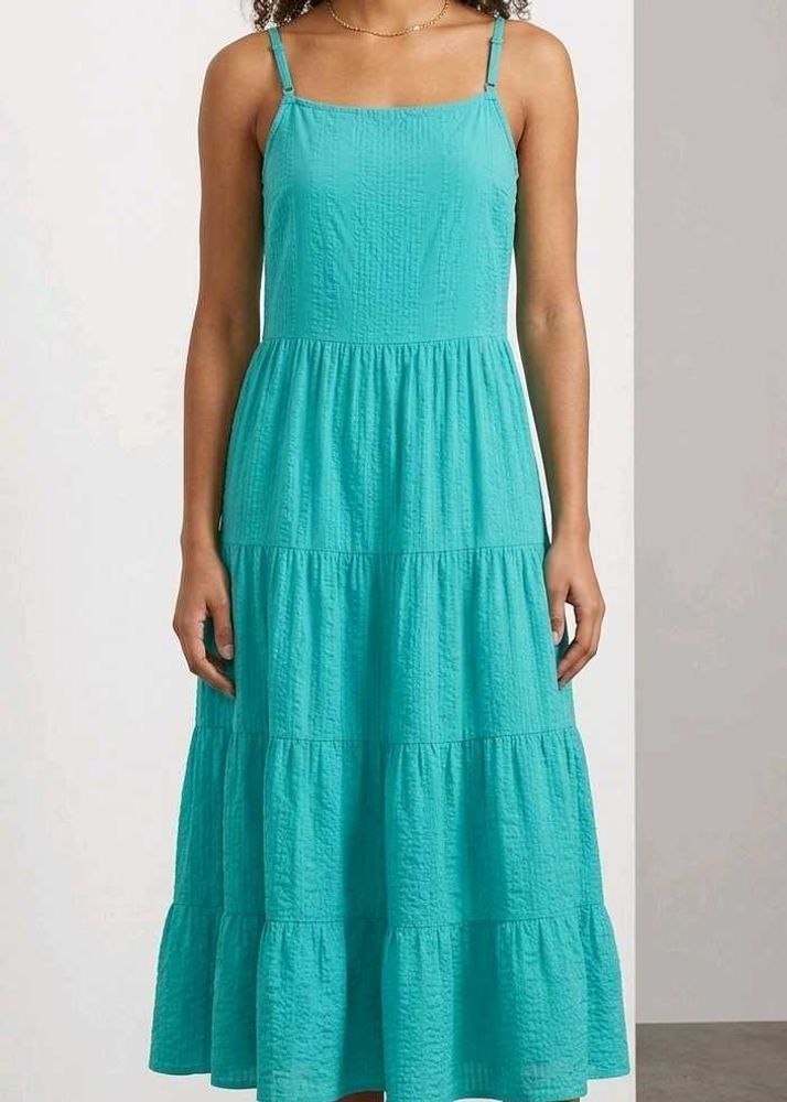 Max Teal Tiered Maxi Dress
