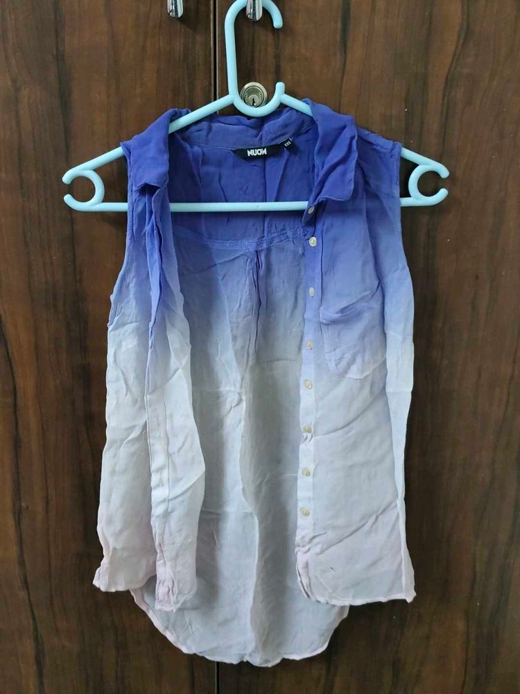 Sleeveless Ombre Shirt