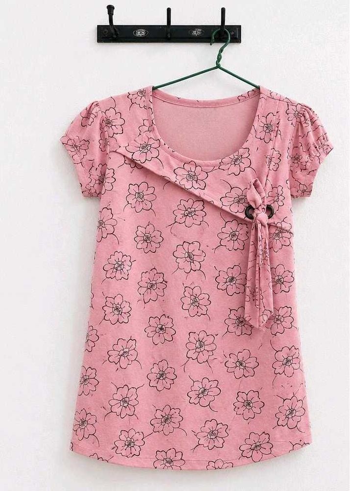 Chic Pink Floral Print Top