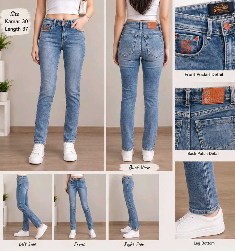 Light Wash Slim Fit Jeans