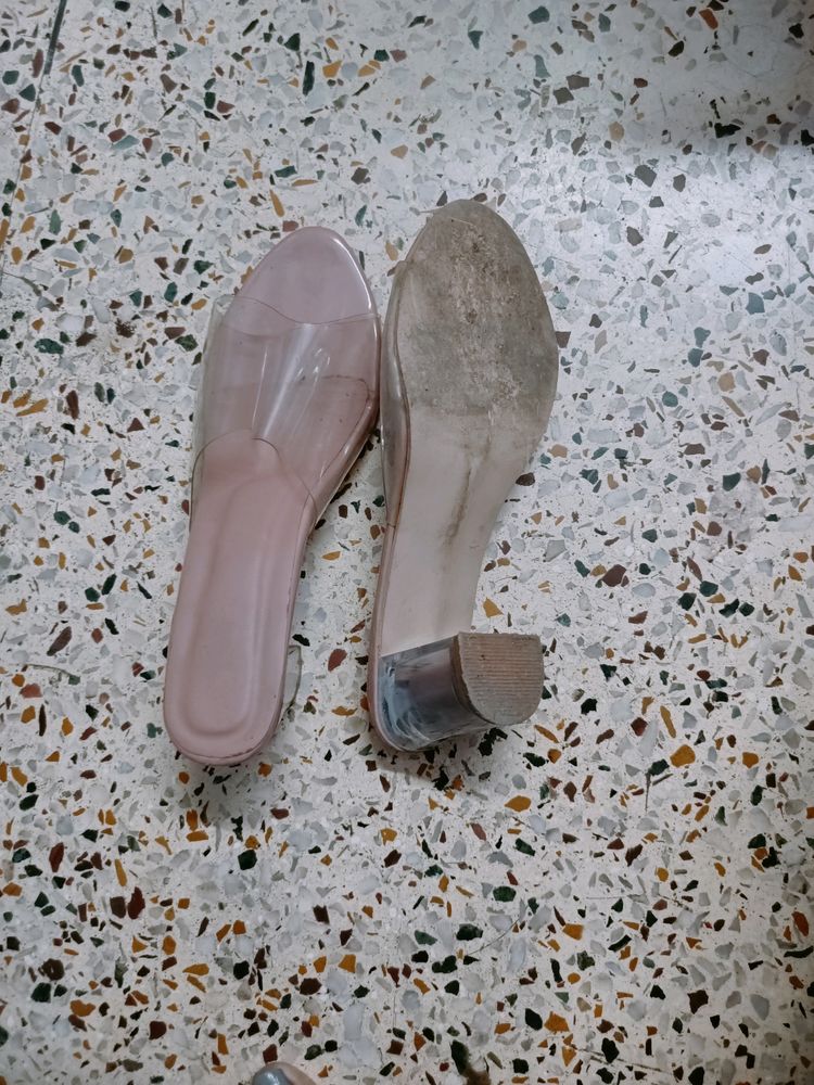 Chic Transparent Block Heels