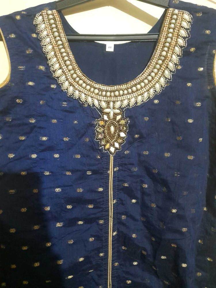 SALE PRICE Blue Embellished Kurta