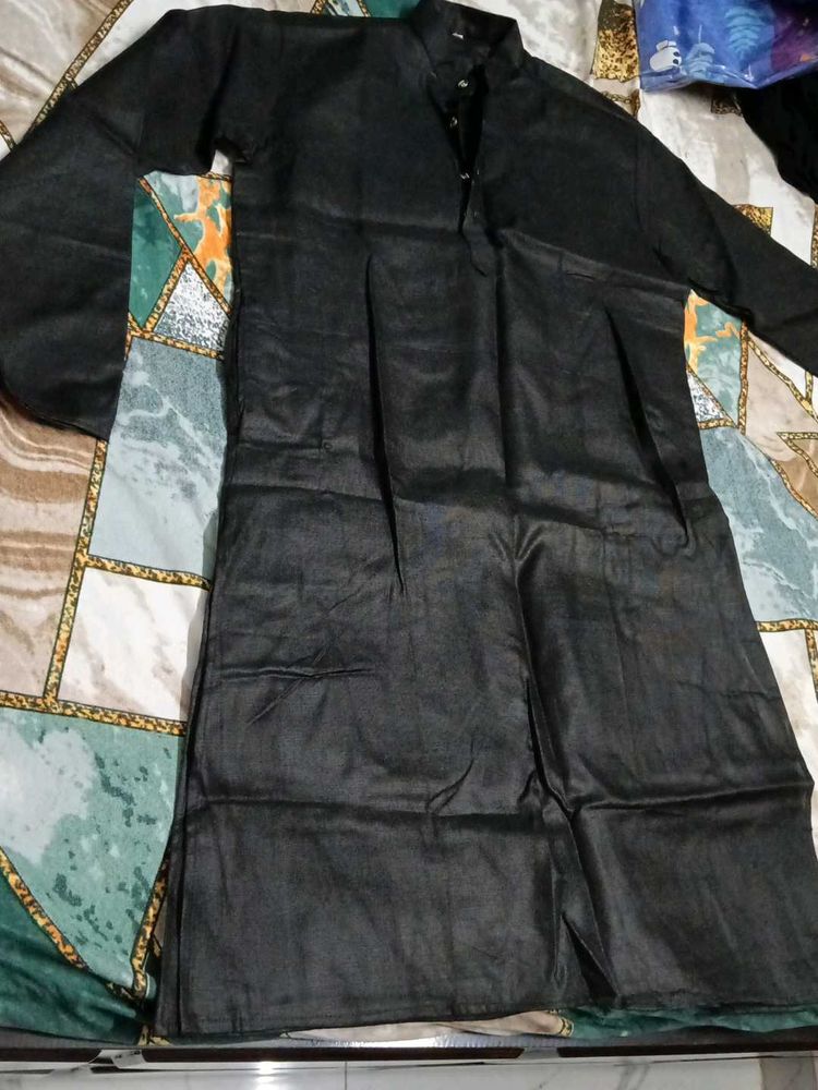 Men's Black Kurta