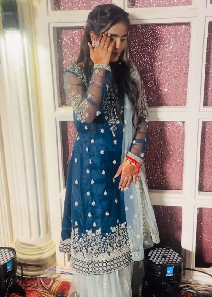 Elegant Blue Embroidered Kurta Set