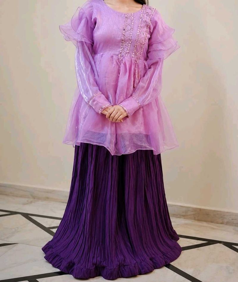 Elegant Lavender Kurta Set