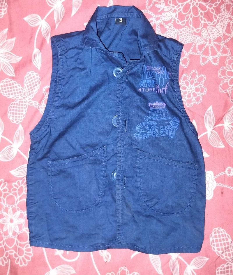 Blue Sleeveless Vest, Shirt Tshirt