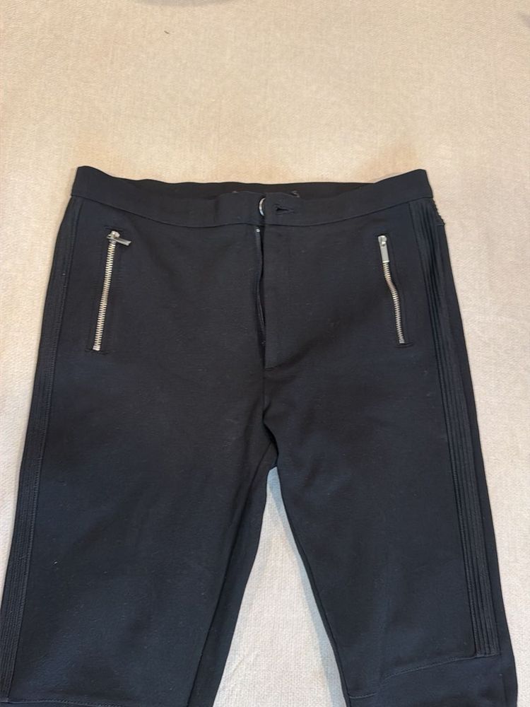 Stylish Black Zip Detail Pants