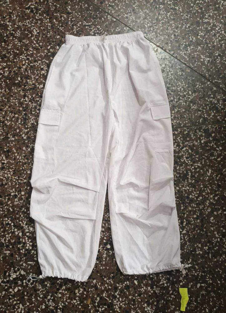 White Parachute Pants