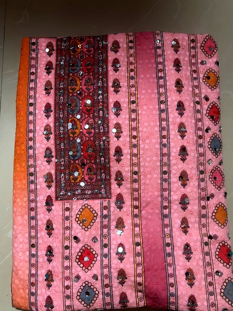 Solid Pink Beautiful Dress Material