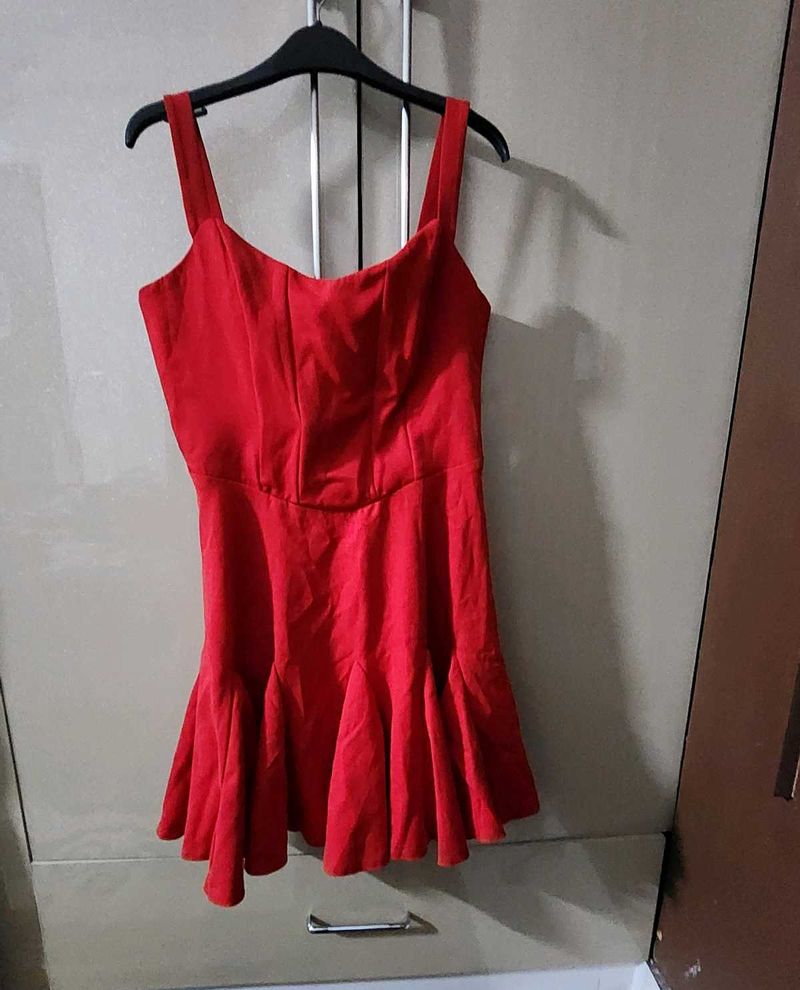 Stunning Red Fit and Flare Dress by Trendyol