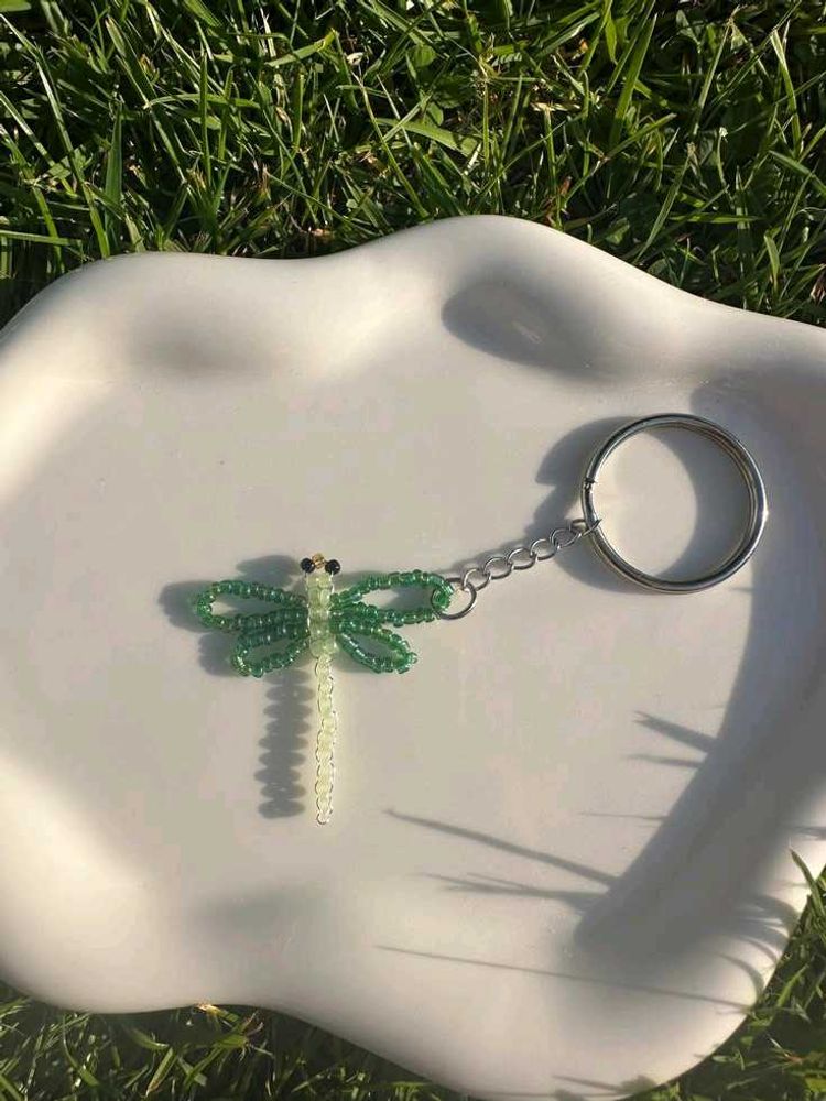 Beaded Dragonfly Keychain