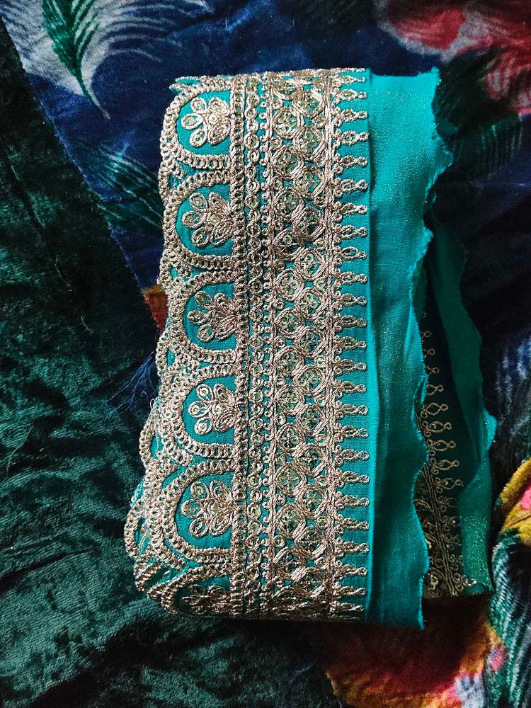 Embroidered Teal Lace
