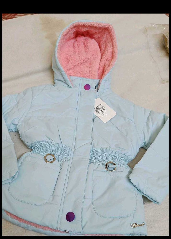 Cute Girls' Light Blue Jacket