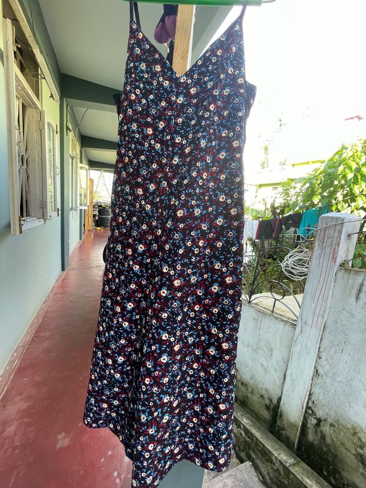 Floral Print Spaghetti Strap dress jumpsuit