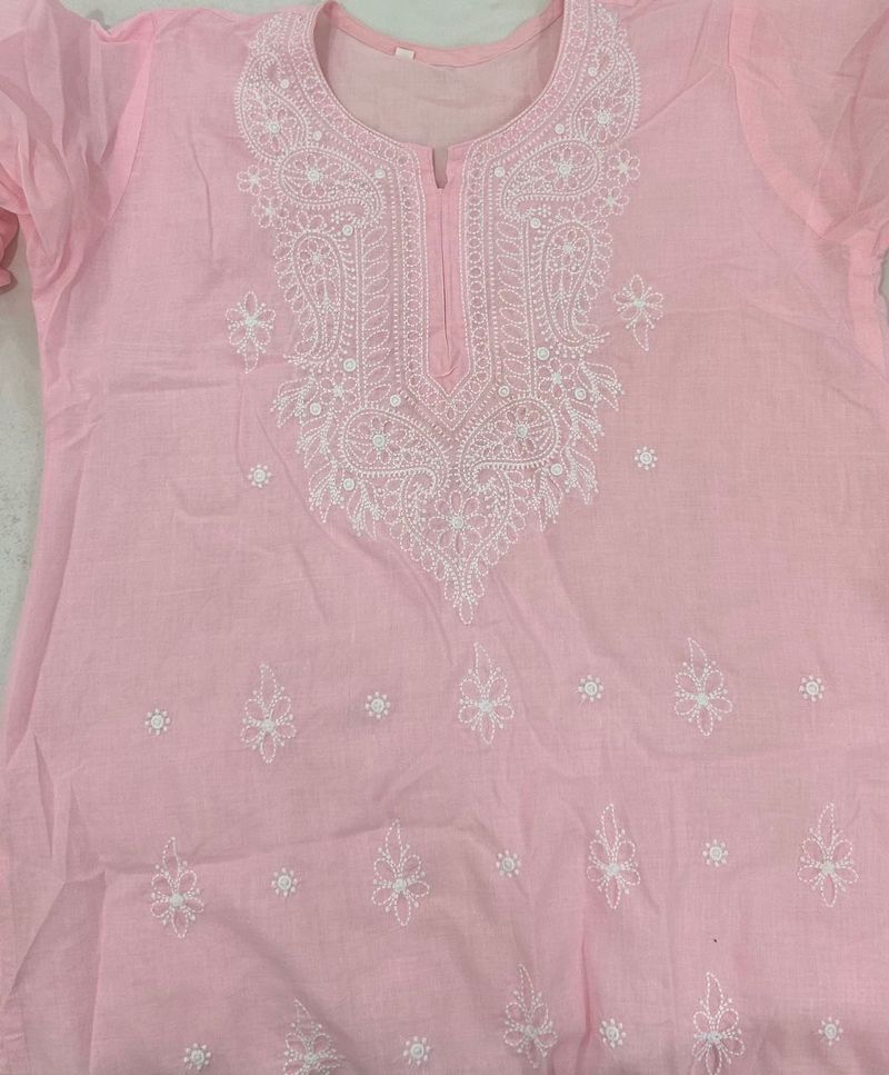 Pink Chikankari Kurti 💝
