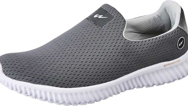 Campus Men's Grey Mesh Slip-on Shoes
