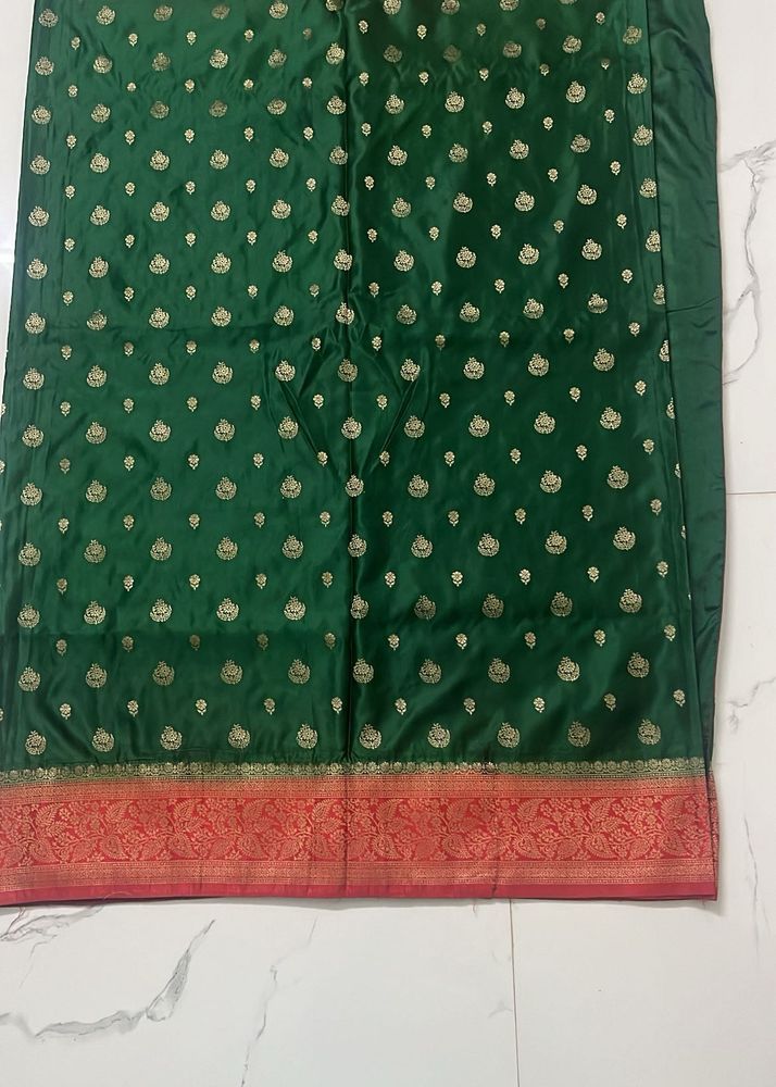 Elegant Green Banarasi Silk Saree
