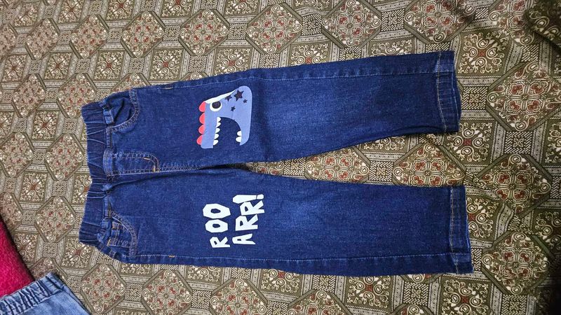 Cute Dinosaur Jeans for Kids
