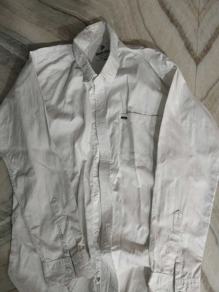 Classic White Button-Down Shirt