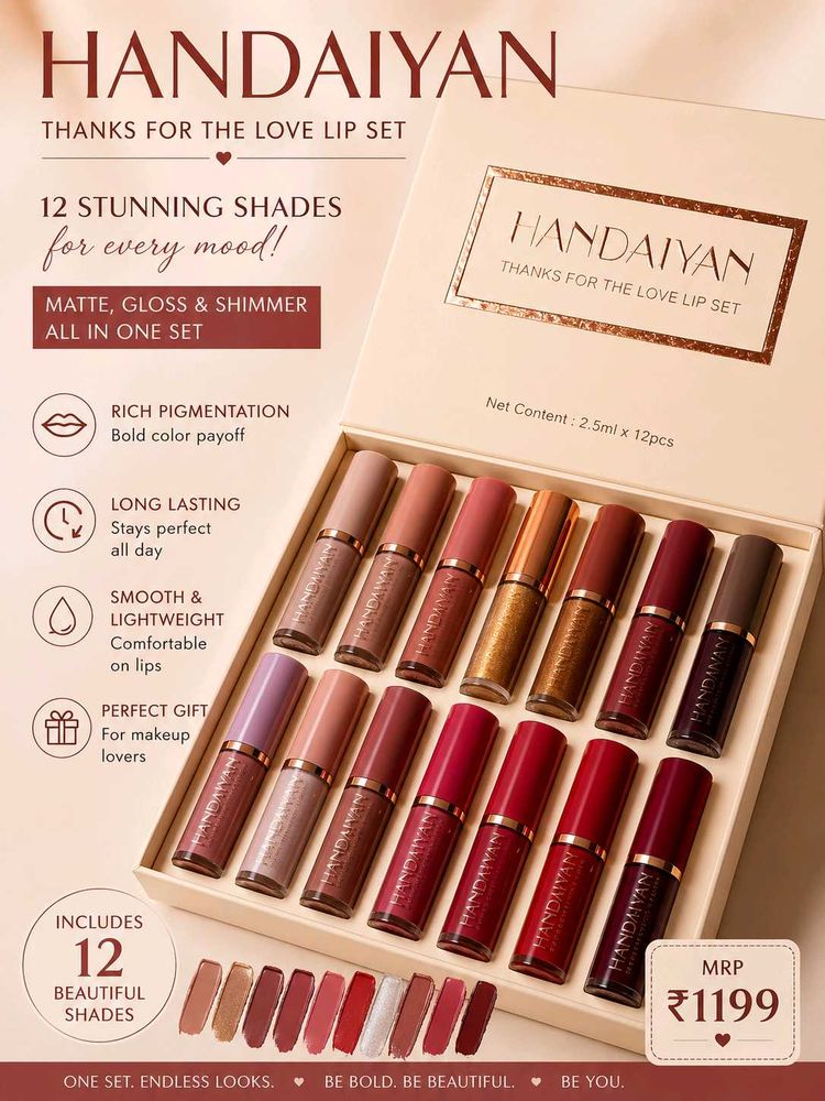 HANDAIYAN Matte Liquid Lipstick Set 💄