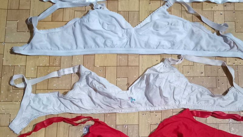 White Cotton Bras 2