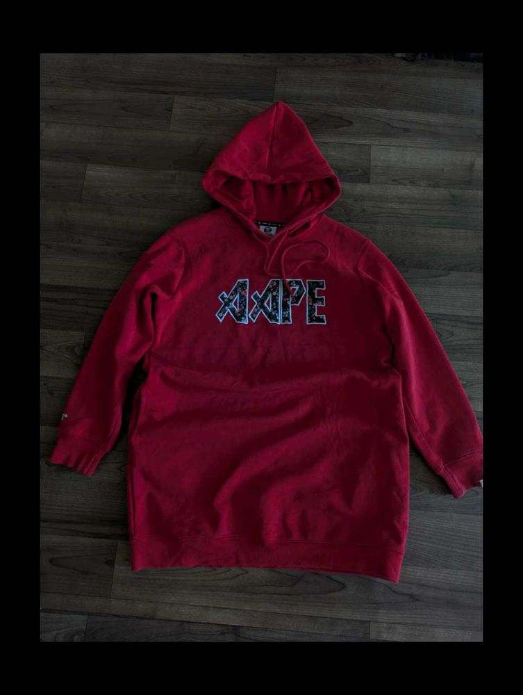 AAPE By A Bathing Ape Red Hoodie